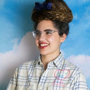 Hand Embroidered Emoji Heart Plaid Flannel Shirt